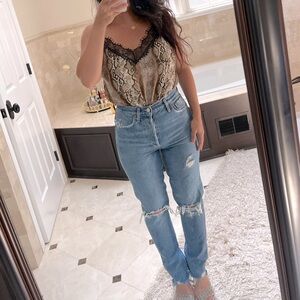 AGOLDE distressed high rise jeans 24 sexy denim jean